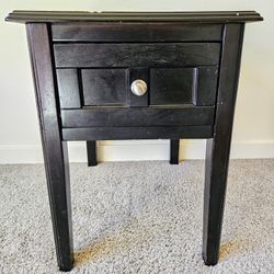 Espresso Wood Side Table