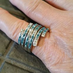 Ring-Swarovski Crystal- woman's size 10 1/2- New