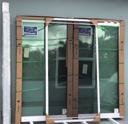 PGT 92 X 87 Aluminum Impact Sliding Glass Doors