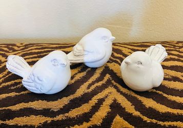 (3) Small Decor Birds