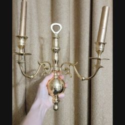 Antique Brass Sconce/ Candle Holder