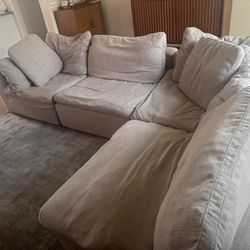 Sundays 5-Piece Modular Sectional – 118” – Neutral Beige – Good Condition