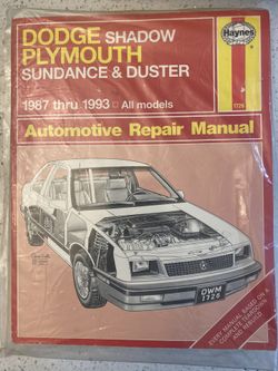 Hanes Repair Manual Plymouth/Dodge…
