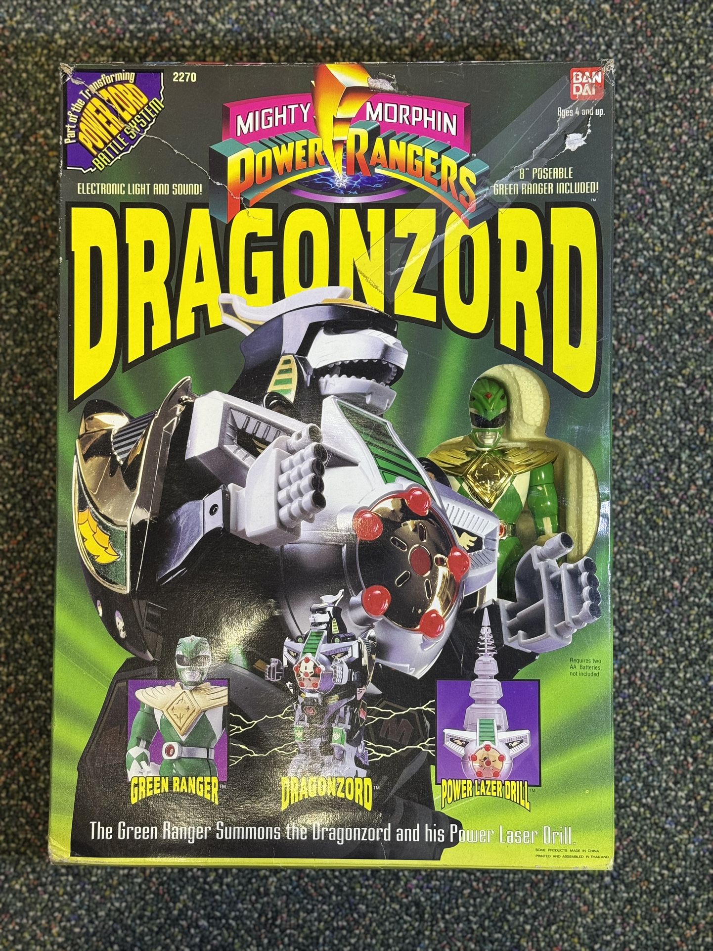 Vintage Mighty Morphin Power Rangers Dragonzord Action Figure 1993 Bandai 2270