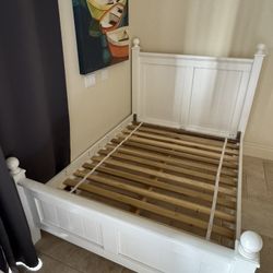 Pottery barn full size bed frame and nightstand