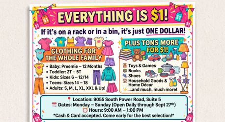Moving sale