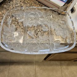12" Crystal Relish Tray