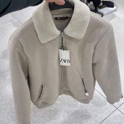 Mens Vegan Suede Jacket Sherpa XL Zara