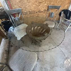 Glass  Kitchen Table 