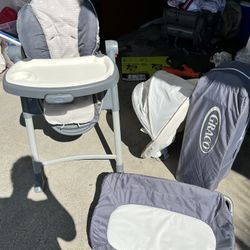 Folding High Chair And Pack N Play 