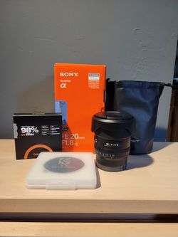 Sony 20mm 1.8 and KF Magnetic Cap and 2 UV filter