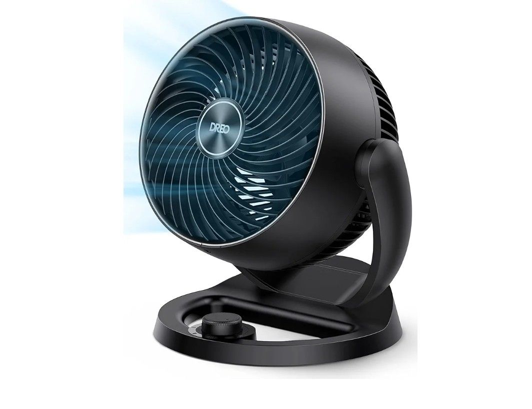 Dreo Fan for Bedroom, 12 Inch Powerful 70ft Airflow, 28dB Quiet Table Air Circulator Fans for Whole Room, 120° Adjustable Tilt, 3