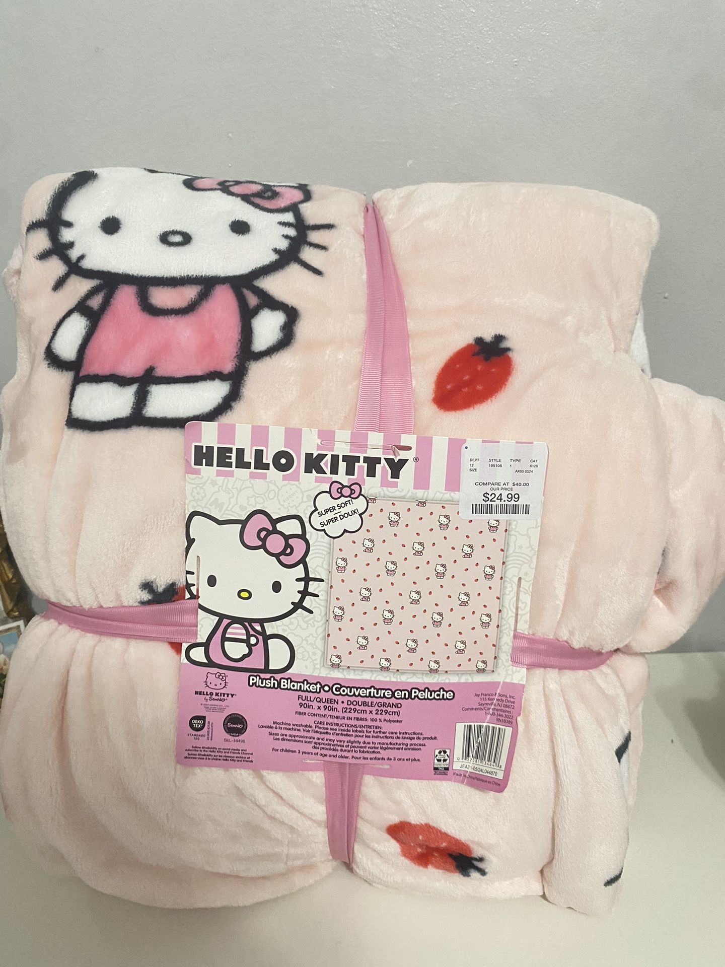 Hello Kitty Strawberry Blanket
