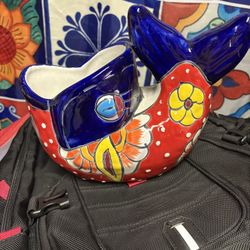 Mexican Pottery - Fish Vase