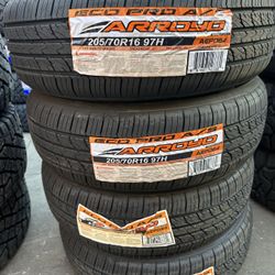 Set 205/70/16 Arroyo New Tires Mounted And Balanced Montadas Y Balanciadas Gratis
