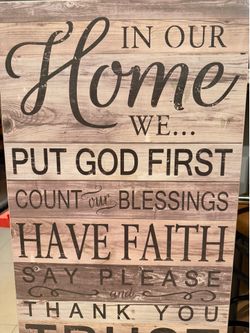 In Our Home Sign