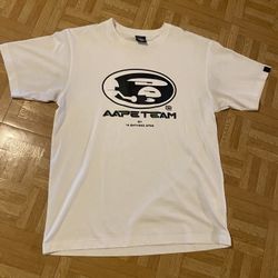 White And Black Aape Team Shirt