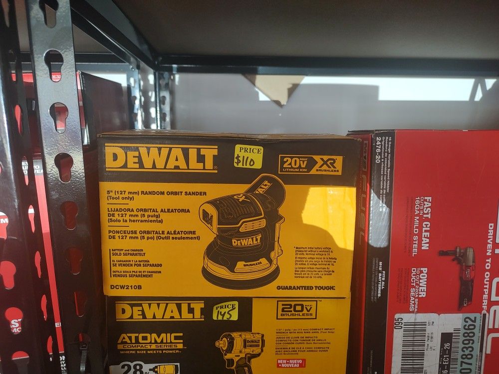 DeWalt 20v Max XR Brushless 5" Random Orbit Sander 