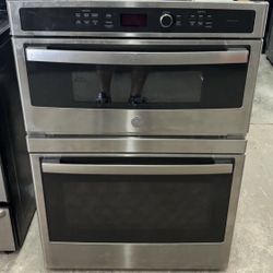 New In Box GE 30” Microwave Oven Combo Electric Stainless