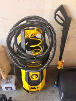 Yellow and Black Electric Pressure Washer with Accessories