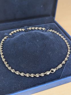 Italy 925 Sterling Silver Twisted Rope Necklace 15.7g Vintage Italian Chain