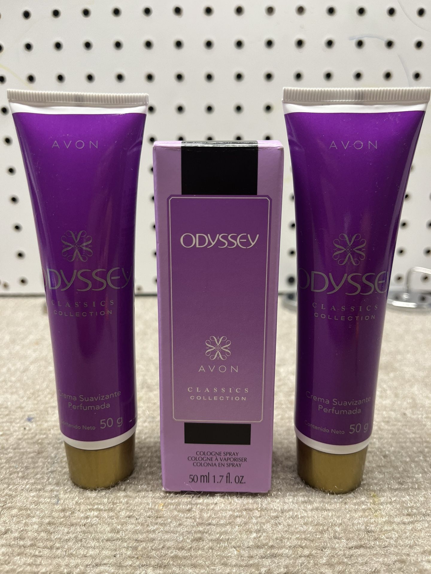 (1) Avon Odyssey Classics Collection Cologne Spray (2) Perfumed Skin Softener 