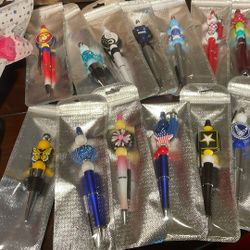 Character And Beaded Pens Very Unique