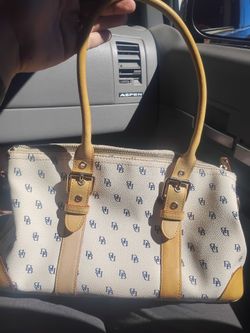 Vintage Dooney & Bourke Signature Monogram Satchel - Y2K Style