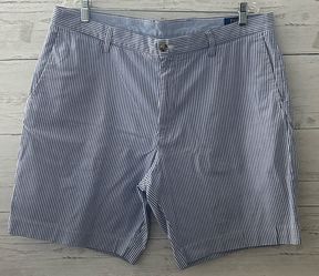 Polo Ralph Lauren Shorts Mens Sz 36 Blue Pinstripe Stretch Classic Fit w/logo