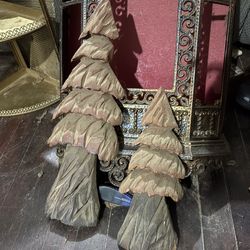 Vintage wood Christmas tree