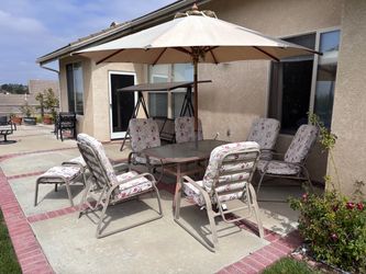 11-Piece Patio Dining Set with Umbrella
