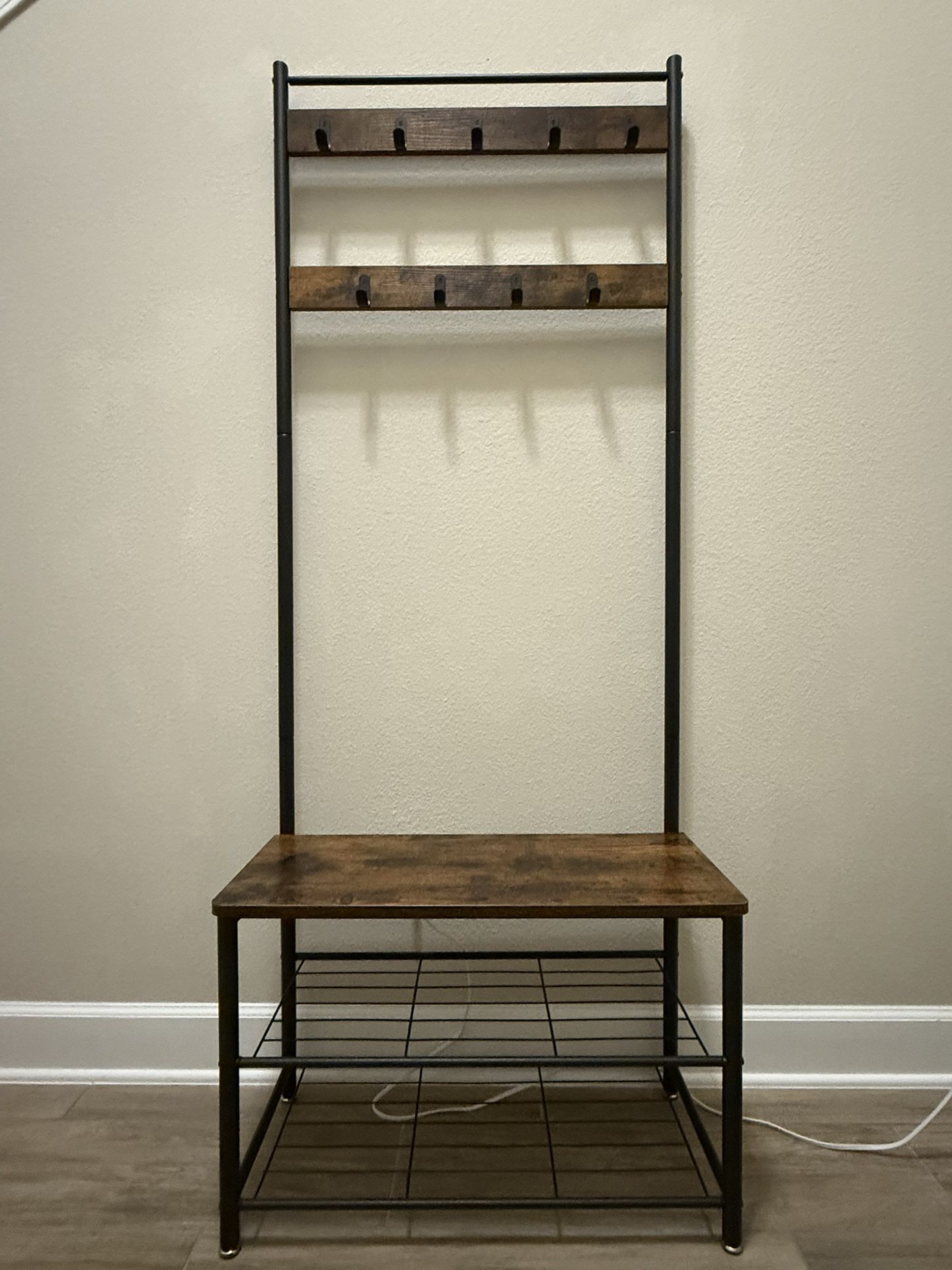 27.5”x12”x70” Entryway Hall Tree