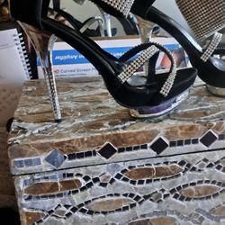Rhinestone Heels, Size 9