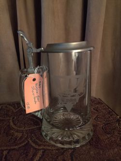 Winston pewter top beer stein