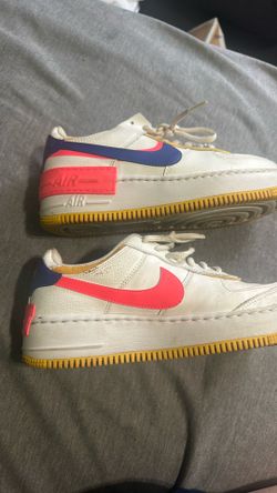 Women) Nike Air Force 1 Shadow 'White Crimson Blue'