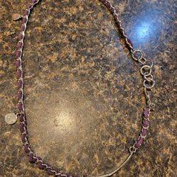 FAITH purple silver chain