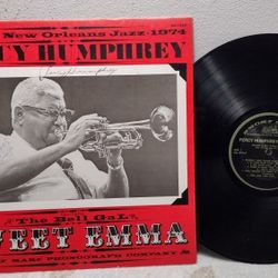 PERCY HUMPHREY FEATURING SWEET EMMA: living new orleans jazz - 1974 SIGNED 