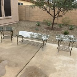 3pc Coffee/End Table Set Indoor/Outdoor