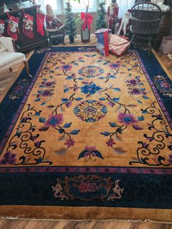 Chinese Art Deco Hand Knotted Rug