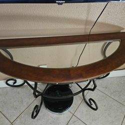 Console Table (Wood-Glass)