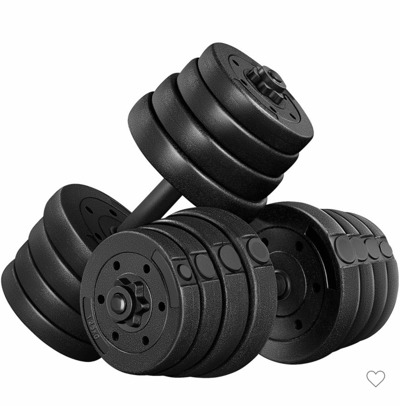 66LB Adjustable Dumbbell Set Black
