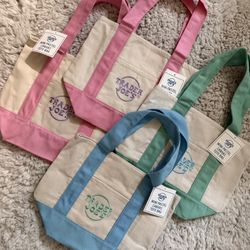 Trader Joe’s Mini Pastel Canvas Tote Bags