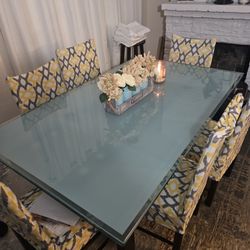 Frosted Glass Dining Table