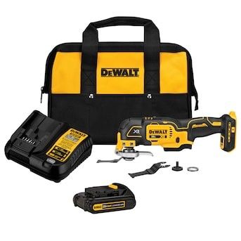 * DEWALT XR 20-volt Max Cordless Brushless 3-speed 6 -Piece Oscillating Multi-Tool with Soft Case 1 -Batteries Included