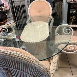 Wicker Dining Room Set