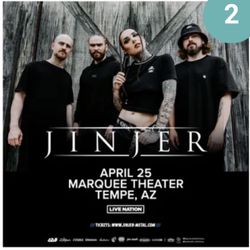 Two (2) GA floor tickets for JINJER 4-25-24 @ Marquee