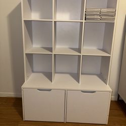 9 Cubicle Bookshelf w/ 2 Drawers