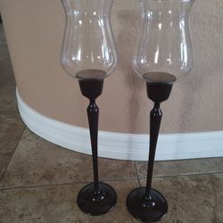 Glass Candle Holders $12 For The Pair See My Other Offers Must Pick Up Cash Only 