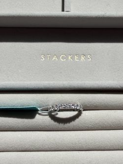Sterling Silver/Moissanite Eternity Band