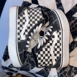 Vans Sk8-Hi Checkerboard High-Top Sneakers